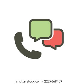 call bubble icon of color design vector template