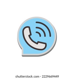 call bubble icon of color design vector template