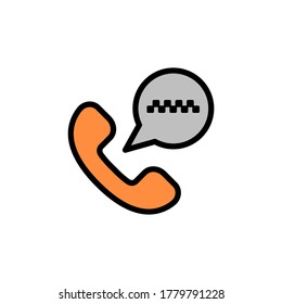 Call, bulb icon. Simple color with outline vector elements of taxi service icons for ui and ux, website or mobile application
