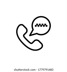 Call, bulb icon. Simple line, outline vector elements of taxi service icons for ui and ux, website or mobile application