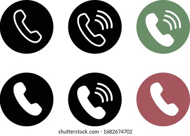 call business icon simple set