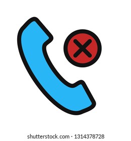 Call Busy Vector Icon
