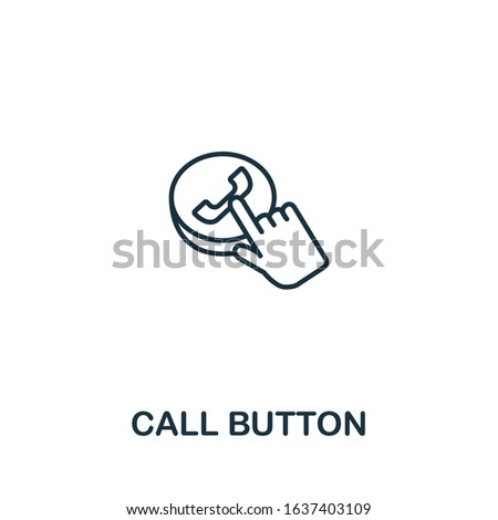 Call Buttom icon from elderly care collection. Simple line element Call Buttom symbol for templates, web design and infographics