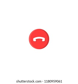Call button Off. Vector icon flat design