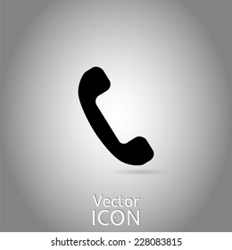 Call button. Phone icon. Handset icon. Flat style. Made in vector