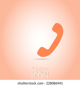 Call button. Phone icon. Handset icon. Flat style. Made in vector