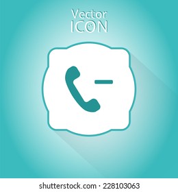 Call button. Phone icon. Handset icon. Flat style. Made in vector