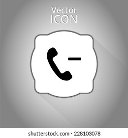 Call button. Phone icon. Handset icon. Flat style. Made in vector