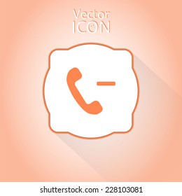 Call button. Phone icon. Handset icon. Flat style. Made in vector