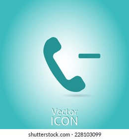 Call button. Phone icon. Handset icon. Flat style. Made in vector