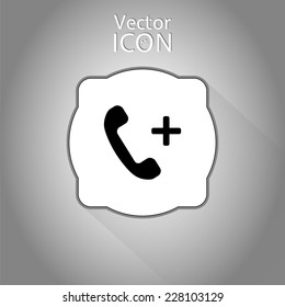 Call button. Phone icon. Handset icon. Flat style. Made in vector