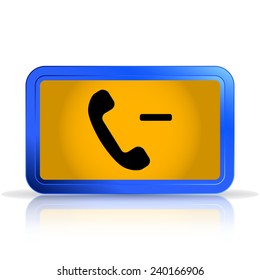 Call Button. Phone Icon. Handset Icon. Isolated on white background. Specular reflection. Made vector illustration