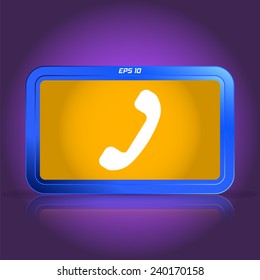 Call Button. Phone Icon. Handset Icon. Made vector illustration