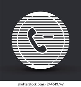 Call Button. Phone Icon. Handset Icon. Flat design style. Made vector illustration