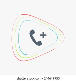 Call Button. Phone Icon. Handset Icon. Flat design style. Made vector illustration