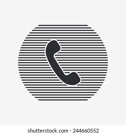 Call Button. Phone Icon. Handset Icon. Flat design style. Made vector illustration
