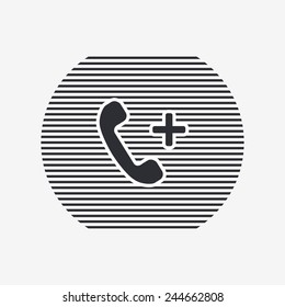 Call Button. Phone Icon. Handset Icon. Flat design style. Made vector illustration