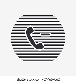 Call Button. Phone Icon. Handset Icon. Flat design style. Made vector illustration