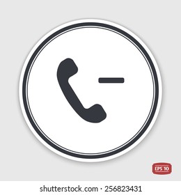 Call Button. Phone Icon. Handset Icon. Flat design style. Made vector illustration. 