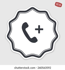 Call Button. Phone Icon. Handset Icon. Flat design style. Made vector illustration. 