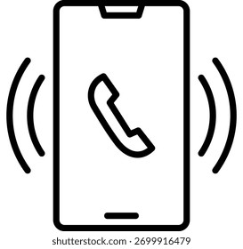 call, called lineal icon vector for illustration with isolated. suitable for design, icon, logo, app