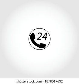 call center 24 isolated vector icon. business design element
