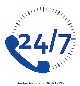Call Center 247 Symbol. Vektorgrafik