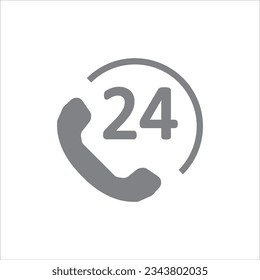 call center 24h icon vector illustration symbol