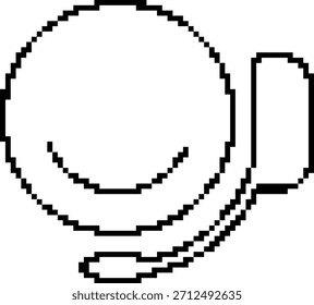 Icono de píxeles de 8 bits del centro de llamadas. Ilustración vectorial.