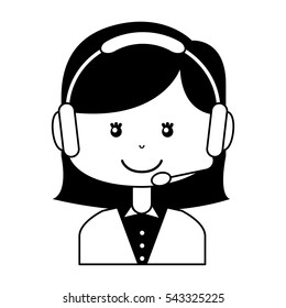 call center agent avatar vector illustration design