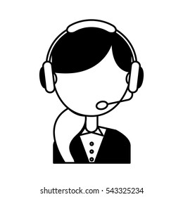 call center agent avatar vector illustration design