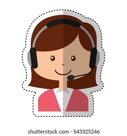 call center agent avatar vector illustration design