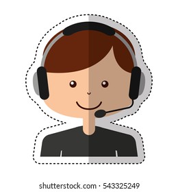 call center agent avatar vector illustration design