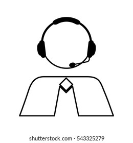 call center agent avatar vector illustration design