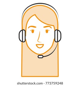 call center agent head avatar character