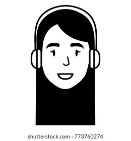call center agent head avatar character