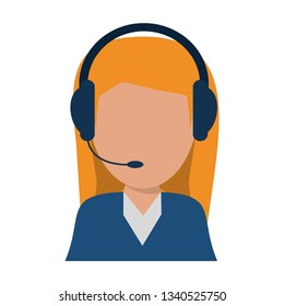 call center agent with headset