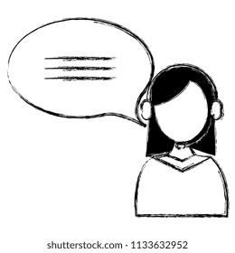 call center agent with headset and speech bubble