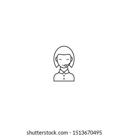 Call center agent icon design. Line icon.  