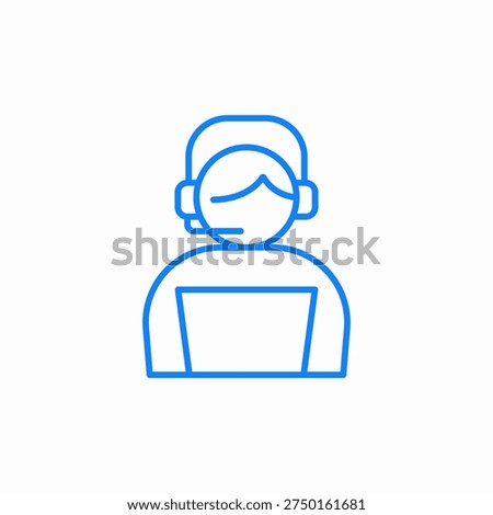call center agent icon sign vector