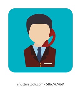 call center agent service icon