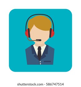 call center agent service icon