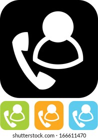 Call center agent vector icon isolated 