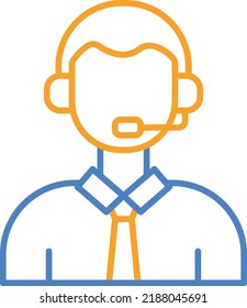 Call Center Agent vector icon. Can be used for printing, mobile and web applications.
