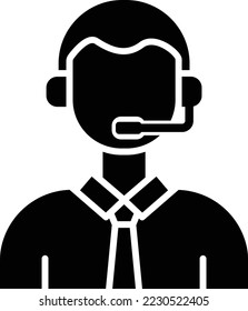 Call Center Agent vector icon. Can be used for printing, mobile and web applications.