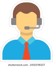 Call Center Agent vector icon. Can be used for printing, mobile and web applications.