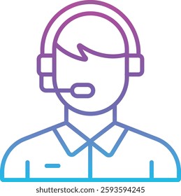 Call Center Agent vector icon. Can be used for printing, mobile and web applications.