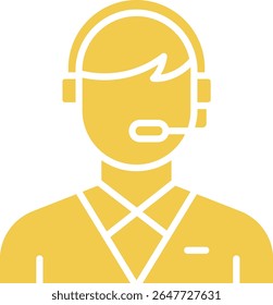Vektorsymbol des Call Center Agents. Kann für Druck-, Mobil- und Web-Anwendungen verwendet werden.