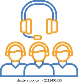 Call Center Agents vector icon. Can be used for printing, mobile and web applications.