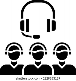 Call Center Agents vector icon. Can be used for printing, mobile and web applications.